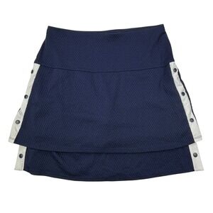Lucky In Love Tiered Athletic Skirt Women's Medium 8-10‎ Tennis Golf Navy Blue